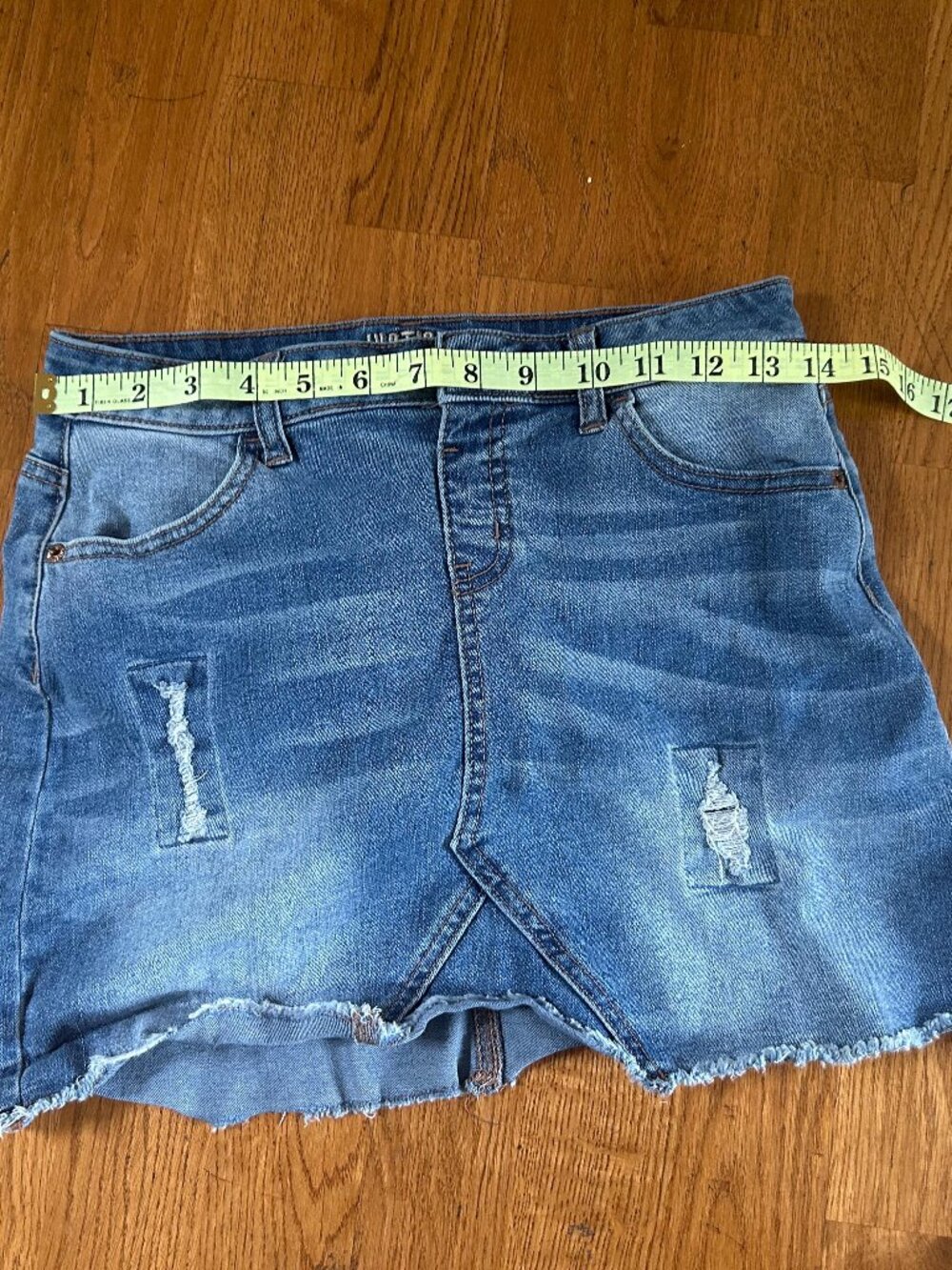 Justice Girls Size 16 Denim Skort Distressed Jean Skirt Shorts